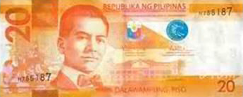 Philippine Money 20 Peso Bill